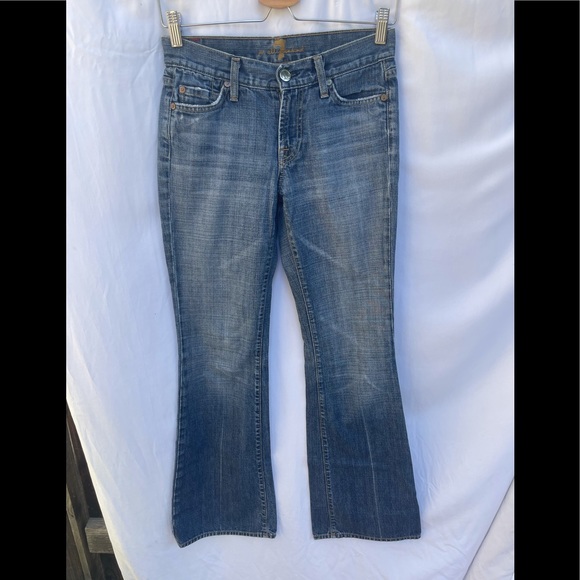 7 For All Mankind Denim - 7 For All Mankind  Flare Jeans Distressed Sale